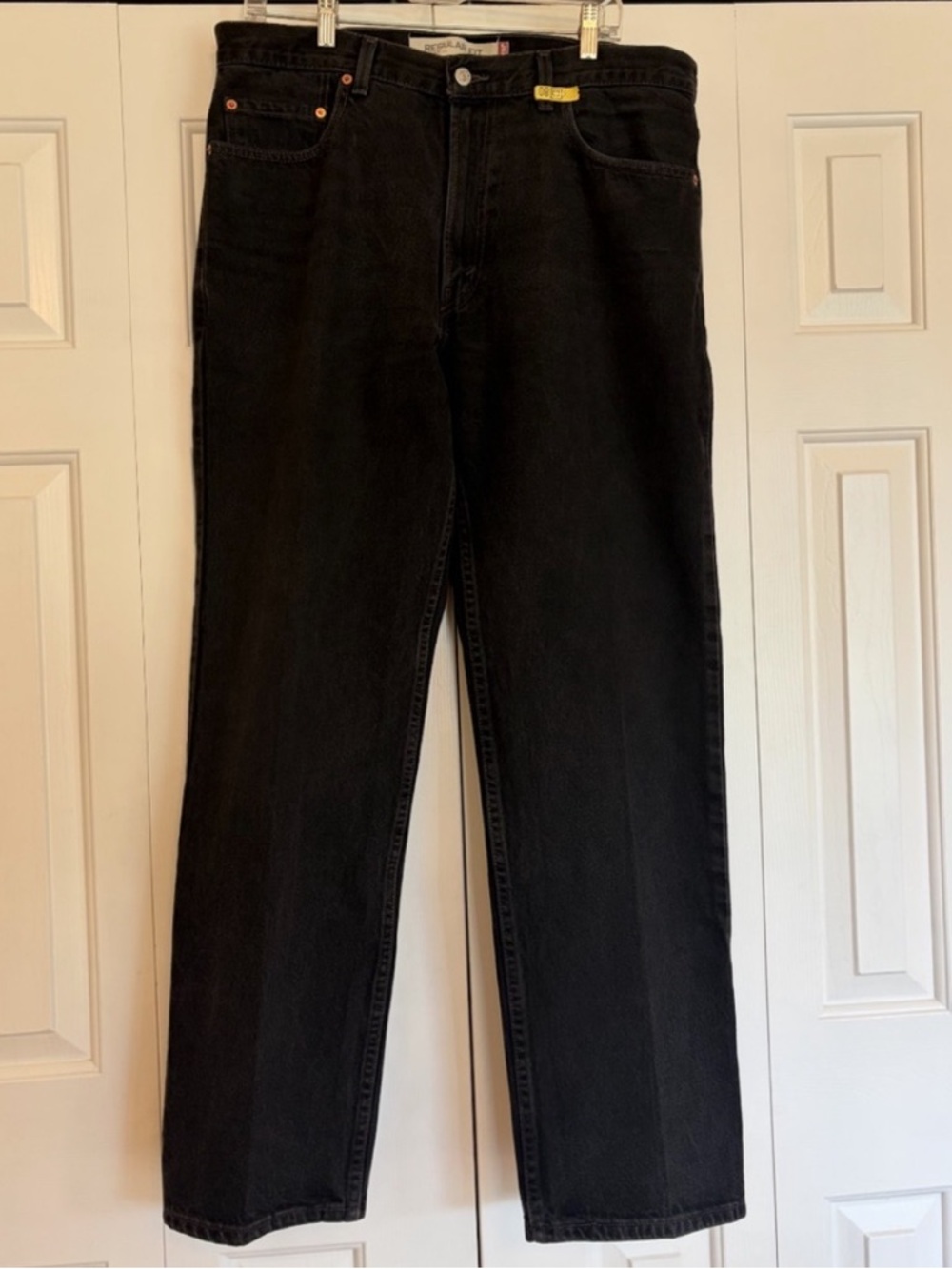 Levi’s 505s Regular Fit Men's Black Denim Jeans. Size 36x32.